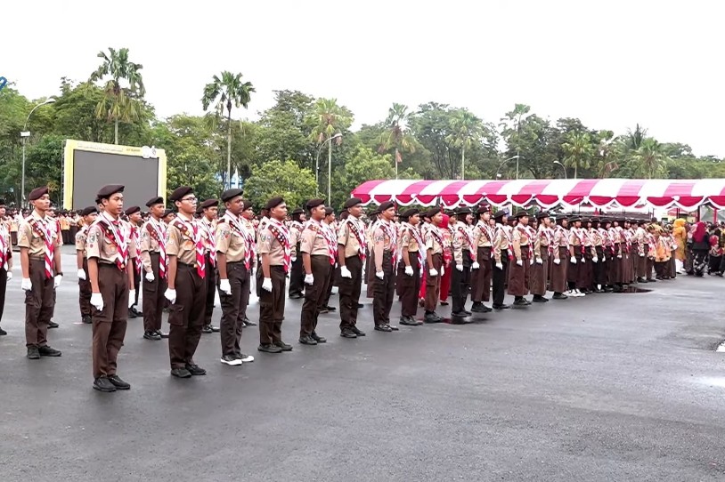 Pramuka Kwartir Cabang Balikpapan Ikuti Gelar Senja Istimewa Peringati HUT ke-127 Kota Balikpapan