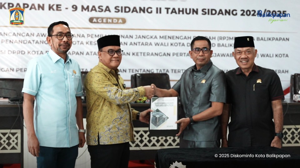 Nota Kesepakatan Rancangan Awal RPJMD 2025 - 2029 Diteken, Pemkot Balikpapan Siap Lanjutkan Program Strategis